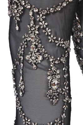 Lot 69 - A pair of Alexander McQueen by Sarah Burton 'Crystal Raindrop' embroidered 'Arc' boots, Spring-Summer 2022