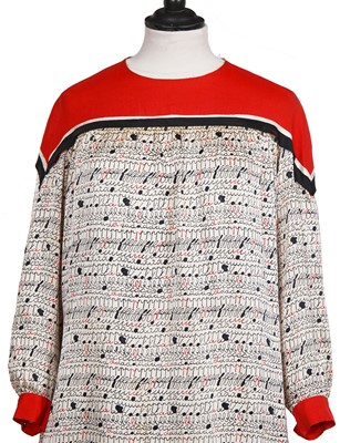 Lot 401 - Denise Poiret's alphabet print smock, circa 1915