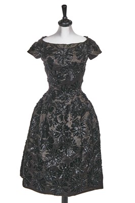 Lot 376 - A Christian Dior haute couture sequined evening dress, circa 1955