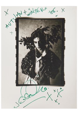 Lot 279 - A Signed photograph of John Galliano, 1985