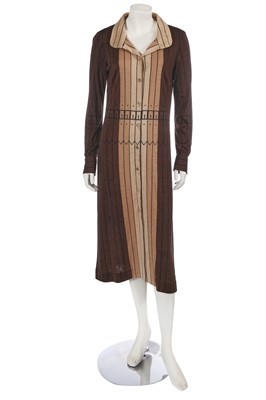 Lot 482 - A Roberta di Camerino trompe l'oeil printed wool jersey dress, 1977