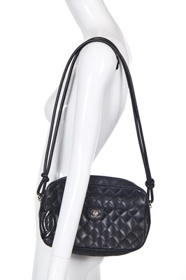Lot 49 - A Chanel cambon ligne calfskin camera bag, 2005-06