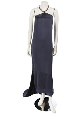 Lot 222 - A Christian Dior by Raf Simons grey silk satin evening dress, probably commercial collection 2016
