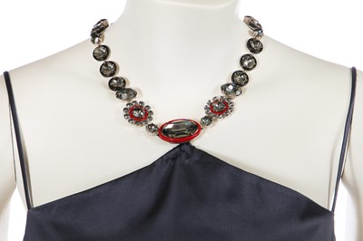 Lot 222 - A Christian Dior by Raf Simons grey silk satin evening dress, probably commercial collection 2016
