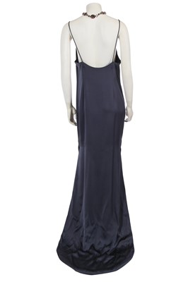 Lot 222 - A Christian Dior by Raf Simons grey silk satin evening dress, probably commercial collection 2016