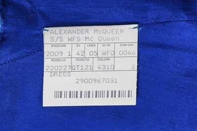 Lot 237 - An Alexander McQueen blue ribbed-chiffon dress, 2009