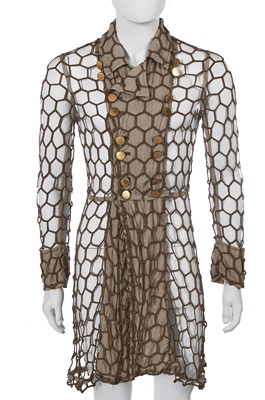 Lot 71 - A Comme des Garçons men's cotton net coat, Spring-Summer 2015