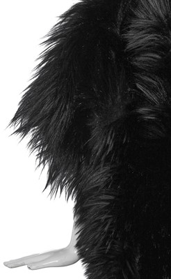 Lot 120 - A Jean-Louis Scherrer haute couture by Stéphane Rolland black Mongolian lamb evening coat, Autumn-Winter 2000-01