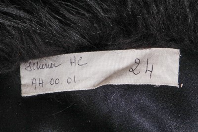 Lot 120 - A Jean-Louis Scherrer haute couture by Stéphane Rolland black Mongolian lamb evening coat, Autumn-Winter 2000-01