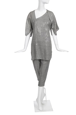 Lot 289 - A John Flett Glen plaid viscose-blend ensemble, 1980s