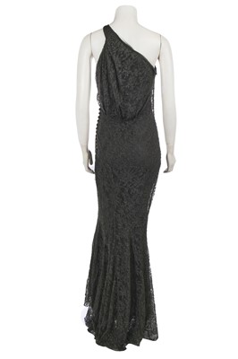 Lot 240 - A John Galliano green lace evening gown, commercial collection 2007