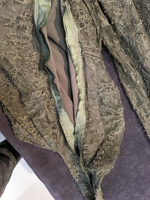 Lot 240 - A John Galliano green lace evening gown, commercial collection 2007