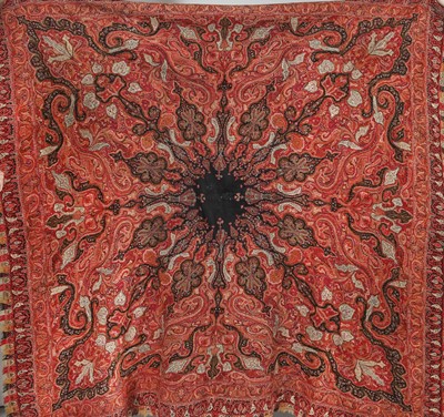 Lot 681 - A woven kashmir shawl, Indian 1860s
