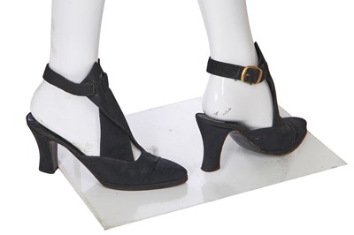 Lot 50 - A Chanel haute couture by Karl Lagerfeld black grosgrain ribbon suit and shoes, Spring-Summer 1991