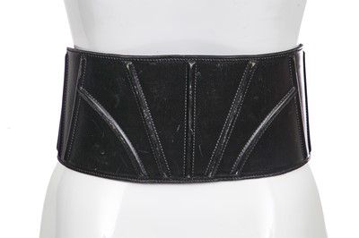 Lot 137 - An Azzedine Alaïa black polyester coat, 1990s