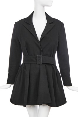 Lot 290 - A John Flett black wool-blend jacket, late 1980s