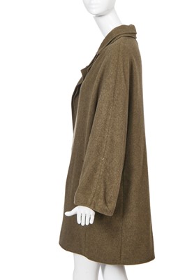 Lot 74 - An Hermès by Martin Margiela green cashmere 'porté par deux' coat, Autumn-Winter 1999-2000