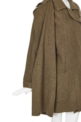 Lot 74 - An Hermès by Martin Margiela green cashmere 'porté par deux' coat, Autumn-Winter 1999-2000