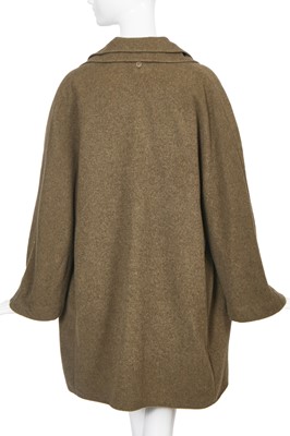 Lot 74 - An Hermès by Martin Margiela green cashmere 'porté par deux' coat, Autumn-Winter 1999-2000