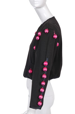 Lot 145 - An Yves Saint Laurent black cotton jacket, circa 1990