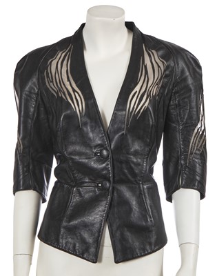Lot 360 - A Thierry Mugler black lambskin jacket, late 1990s