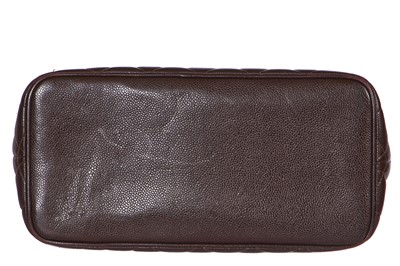 Lot 52 - A Chanel brown caviar leather handbag, 1997-99