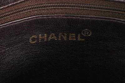 Lot 52 - A Chanel brown caviar leather handbag, 1997-99