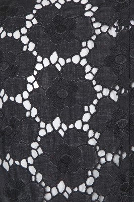 Lot 54 - A Chanel black cotton broderie anglaise dress, Spring-Summer 2001