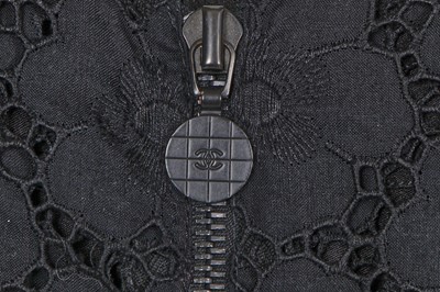 Lot 54 - A Chanel black cotton broderie anglaise dress, Spring-Summer 2001