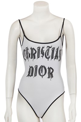 Lot 260 - A Christian Dior by John Galliano printed stretch polyamide body, 'Street Chic' collection, Spring-Summer 2002