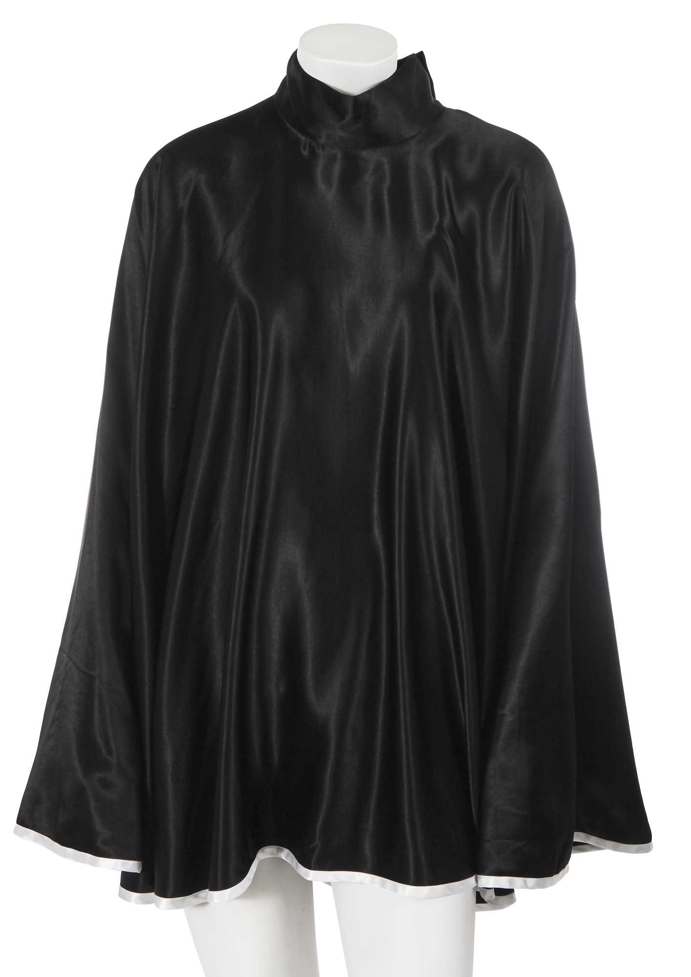 Lot 219 - A Balenciaga by Demna Gvasalia black satin cape, 2021