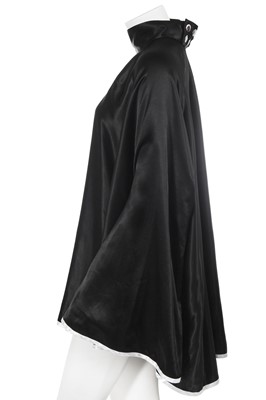 Lot 219 - A Balenciaga by Demna Gvasalia black satin cape, 2021