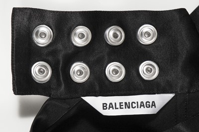 Lot 219 - A Balenciaga by Demna Gvasalia black satin cape, 2021