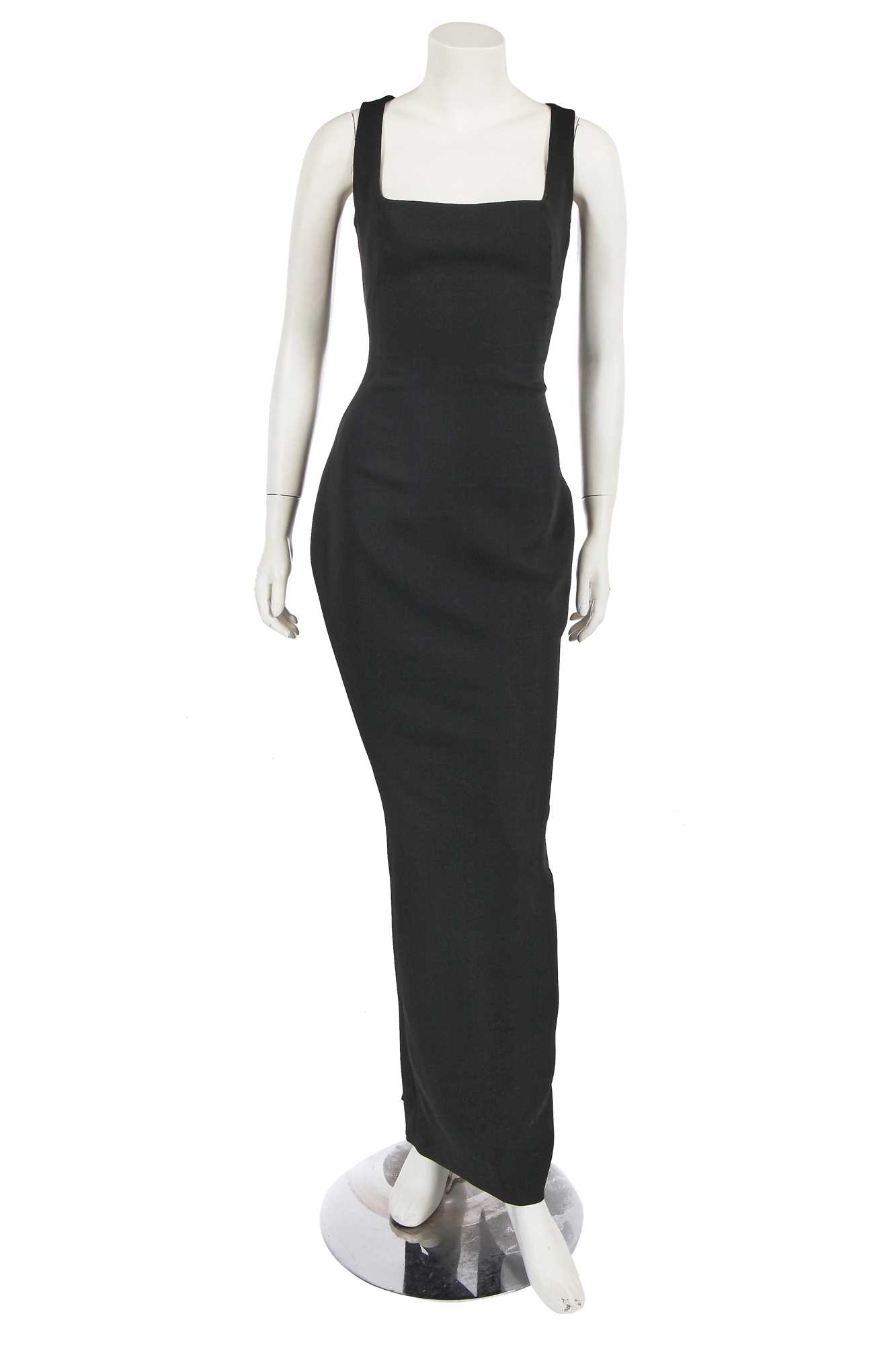 Lot 230 - A Dolce and Gabbana black viscose dress, probably 2010s