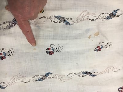 Lot 47 - A printed cotton day dress, English, circa 1806