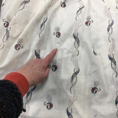 Lot 47 - A printed cotton day dress, English, circa 1806