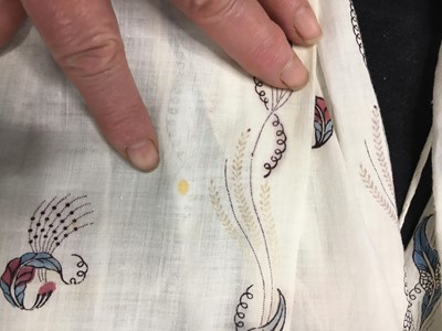 Lot 47 - A printed cotton day dress, English, circa 1806