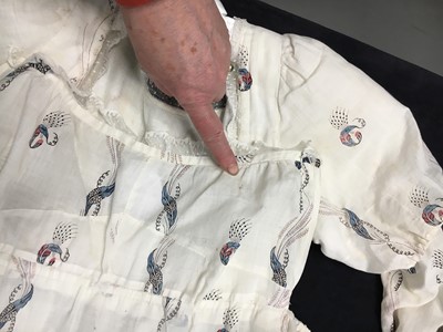 Lot 47 - A printed cotton day dress, English, circa 1806