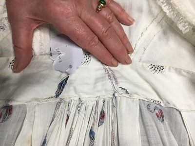 Lot 47 - A printed cotton day dress, English, circa 1806
