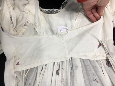 Lot 47 - A printed cotton day dress, English, circa 1806