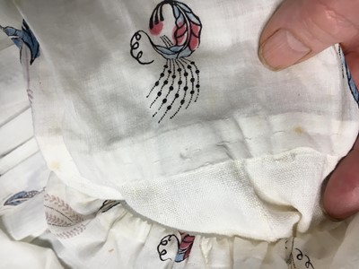 Lot 47 - A printed cotton day dress, English, circa 1806