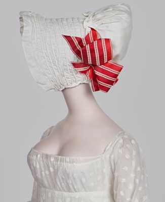 Lot 55 - A whitework embroidered muslin day dress, English, circa 1808