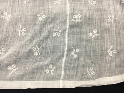 Lot 13 - A rare embroidered linon 'Merveilleuse' gown, French, 1796-1800