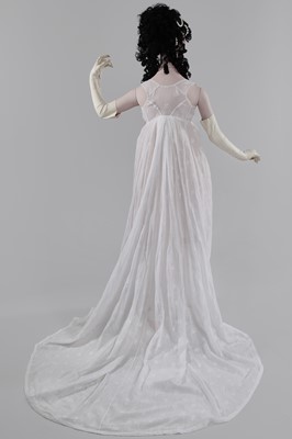 Lot 13 - A rare embroidered linon 'Merveilleuse' gown, French, 1796-1800