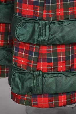 Lot 115 - A tartan bombazine carriage dress, probably Scottish, circa 1817