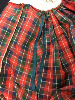 Lot 115 - A tartan bombazine carriage dress, probably Scottish, circa 1817