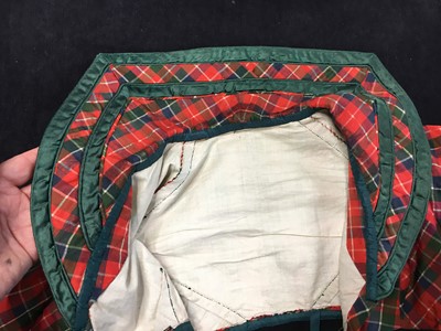 Lot 115 - A tartan bombazine carriage dress, probably Scottish, circa 1817