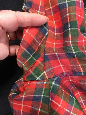 Lot 115 - A tartan bombazine carriage dress, probably Scottish, circa 1817