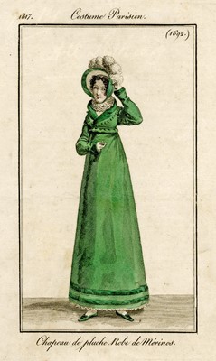 Lot 115 - A tartan bombazine carriage dress, probably Scottish, circa 1817
