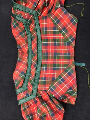 Lot 115 - A tartan bombazine carriage dress, probably Scottish, circa 1817